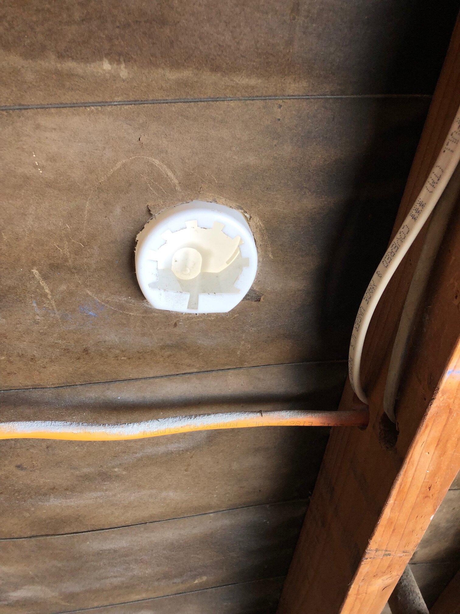 FCSP Mounted Indoors with Cord Under Garage Door Ford Lightning