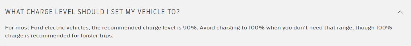 Ford F-150 Lightning Charging to 90% as mentioned in Manual or 80% like others? Capture.PNG