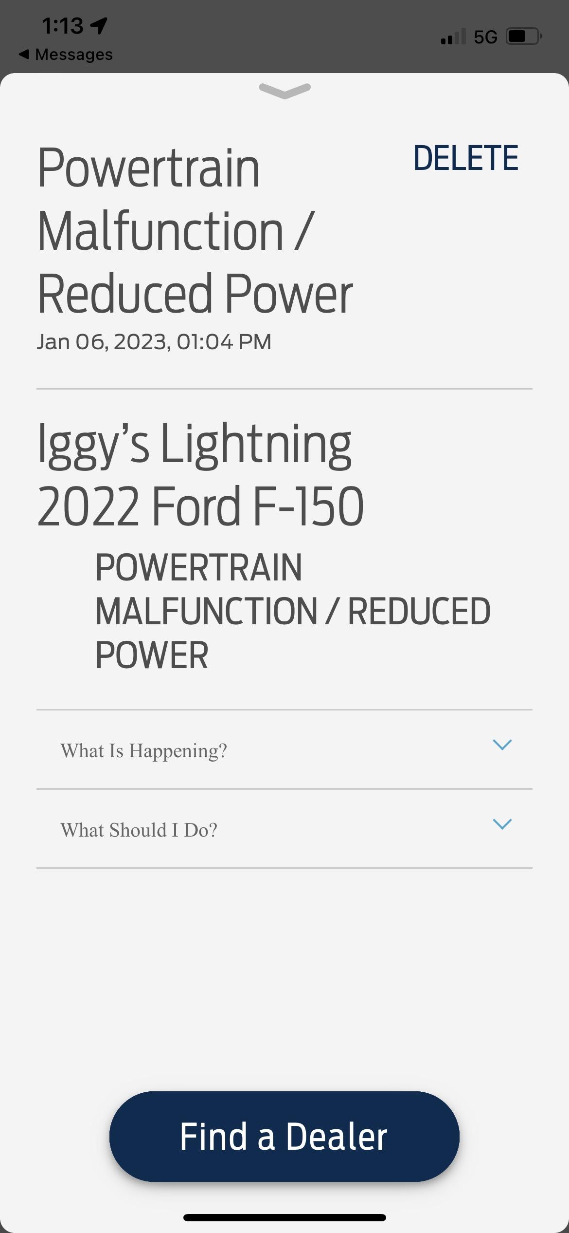 Ford F-150 Lightning Powertrain Malfunction/ Reduced Power CB22F286-1ECD-4F1F-8C67-798A20D02BDF