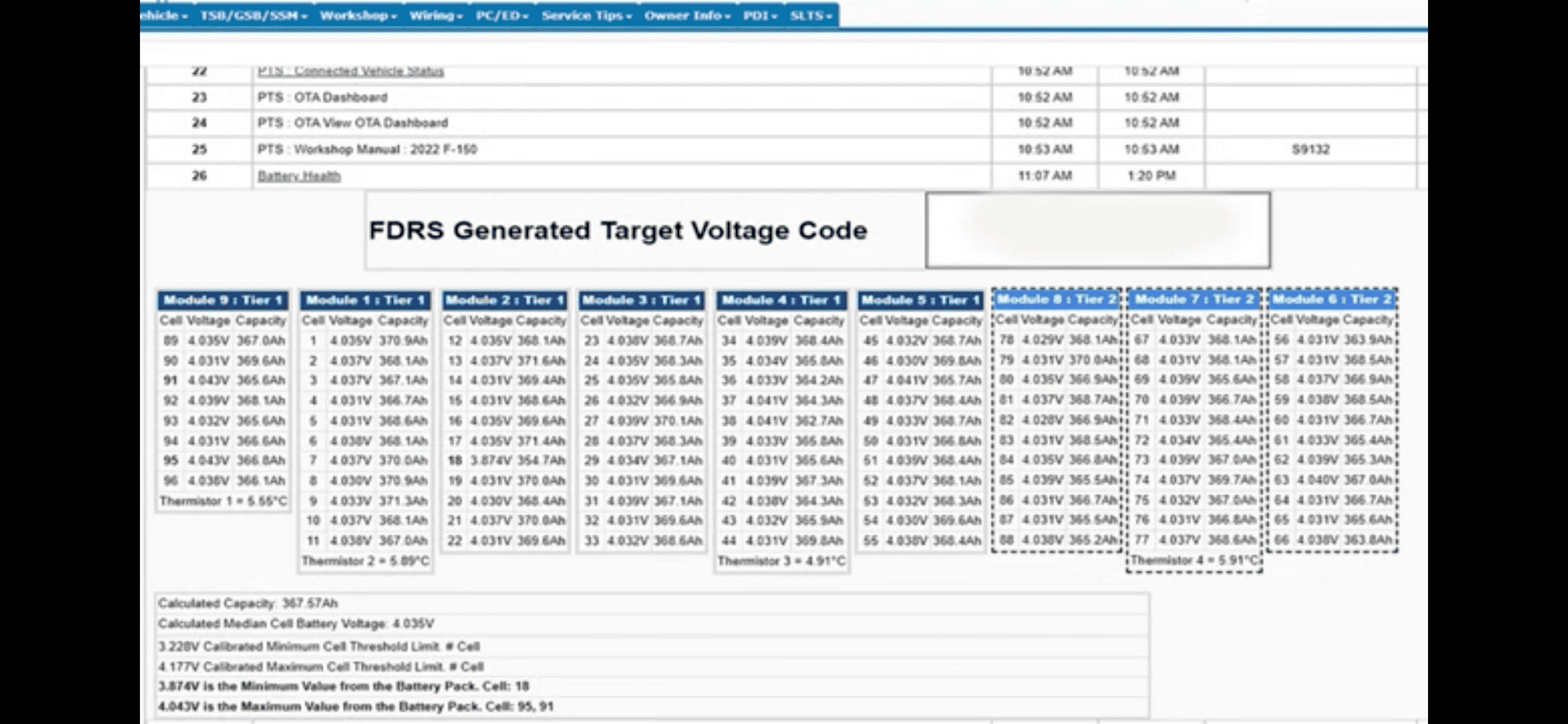 Ford F-150 Lightning P0B24 Voltage Unstable Cell_V