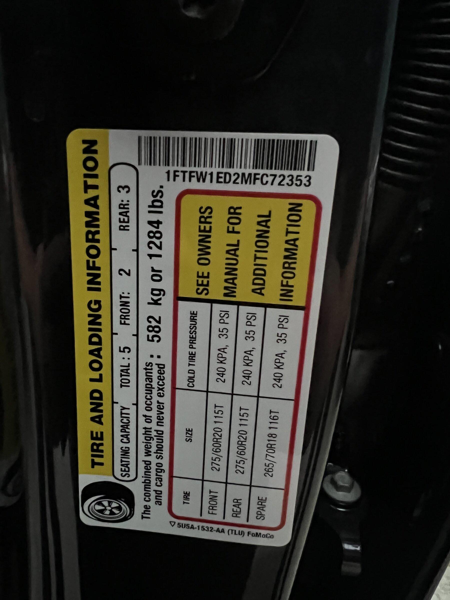 Ford F-150 Lightning PowerBoost GVWR Question D1632619-3986-41F6-ADD4-EF1FCB35490B