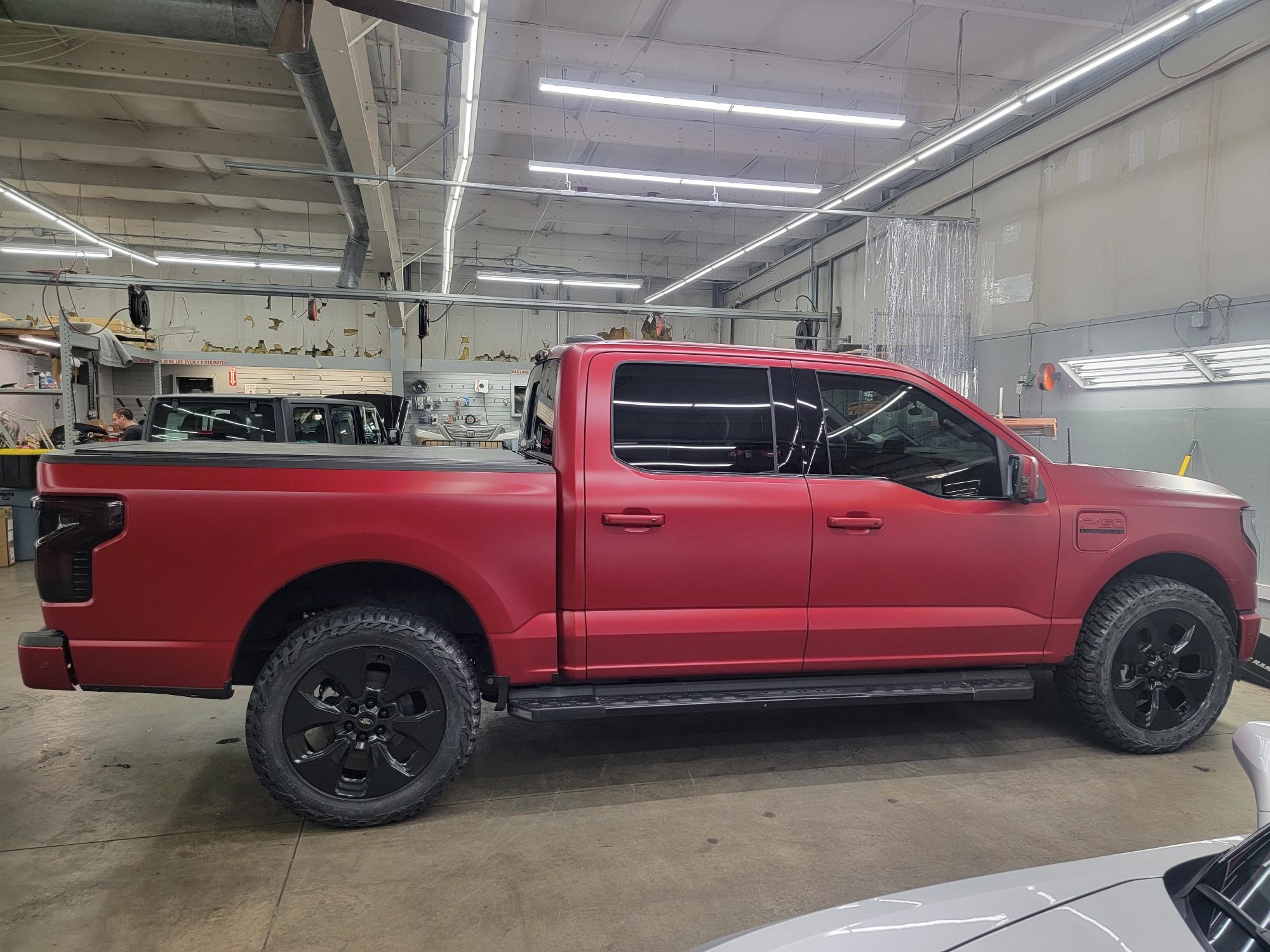 Ford F-150 Lightning 2" level kit and 295/70R18 tires installed on Lightning Lariat ER DA46F204-3AF8-48A4-A671-CCC32A43135A