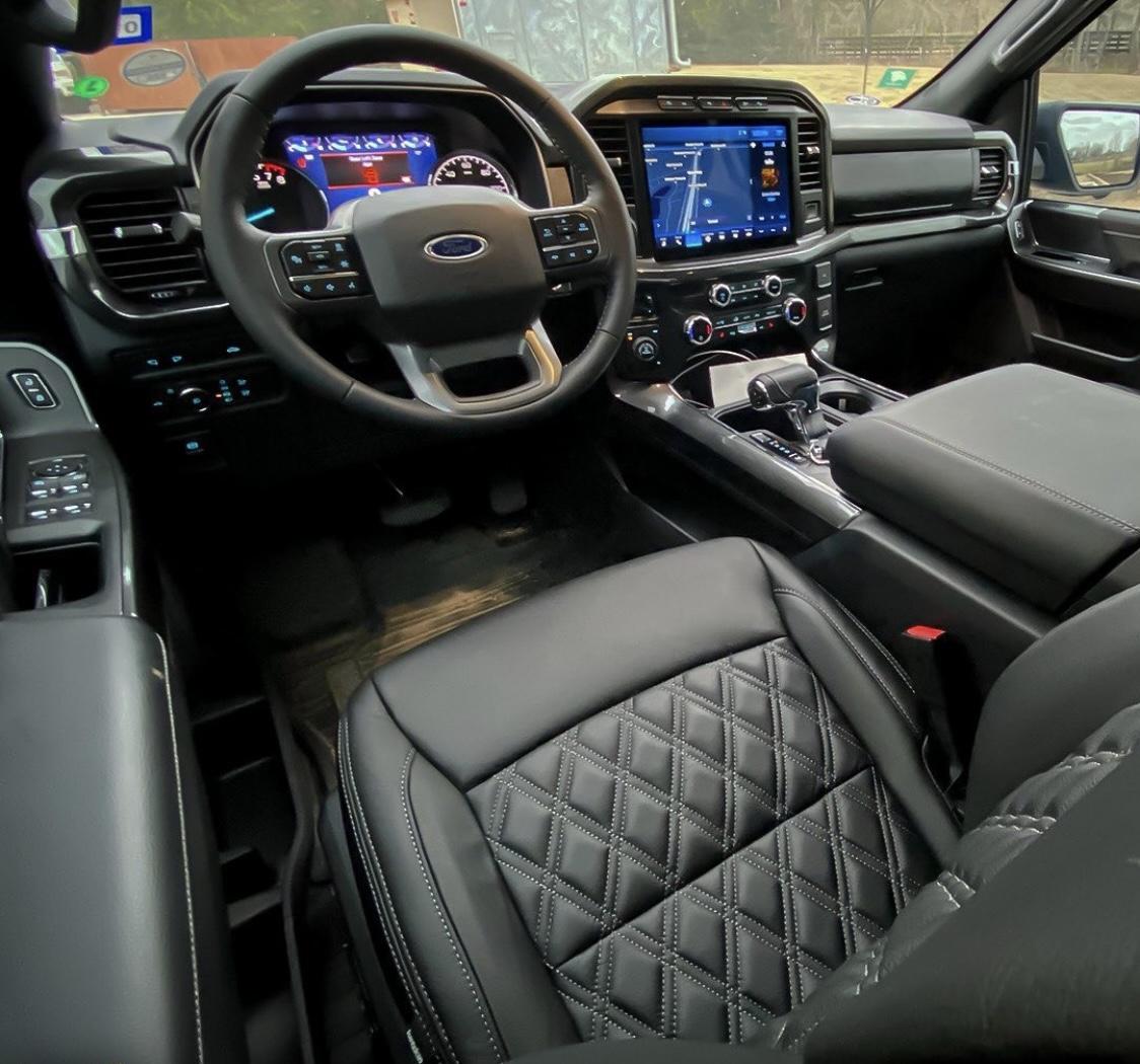 Ford F-150 Lightning For sale: Katzkin double stitch diamond leather DB1B6137-7062-4CA1-84ED-0BE3D7933910