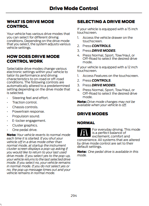 Ford F-150 Lightning Drive modes comparison -- what does each one do? drive mode 1.PNG