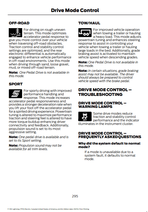 Ford F-150 Lightning Drive modes comparison -- what does each one do? drive mode 2.PNG