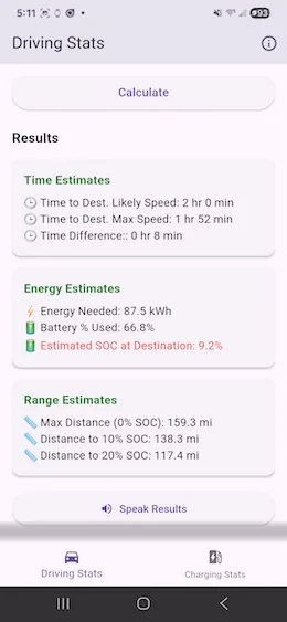 Ford F-150 Lightning Home-built Android app for Lightning Math for any fellow geeks out there DrivingStatsResults