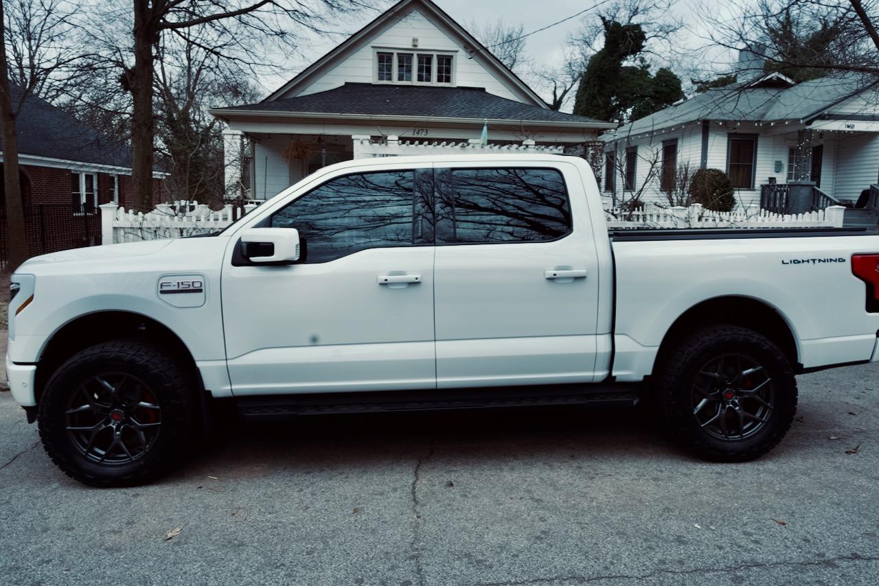 Ford F-150 Lightning 2023 Star White Lightning Lariat Build -- Leveled, Nittos, Vorrsteiner VR601s, Tint DSC00614