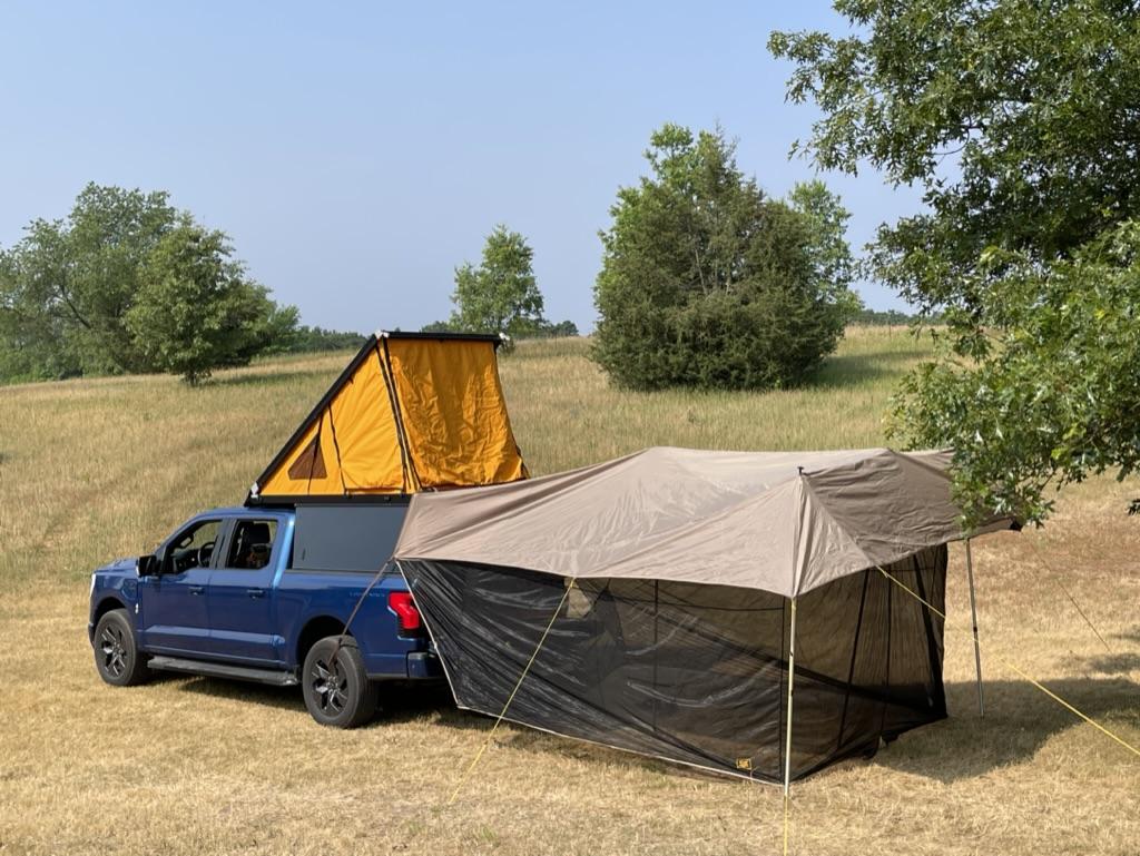 Ford F-150 Lightning Lightning Glamping: Slumberjack Roadhouse Tarp and GoFast Camper E290772E-BF27-4738-911D-981E0D7CE992_1_105_c