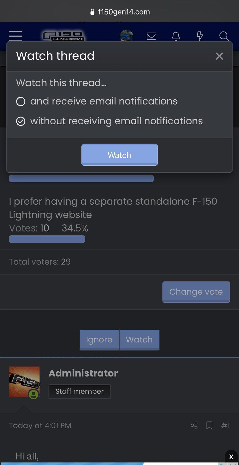 Ford F-150 Lightning POLL: F-150 Lightning Subforum or New Standalone Site E85908DD-F3AF-45D4-B573-30DB2785577C
