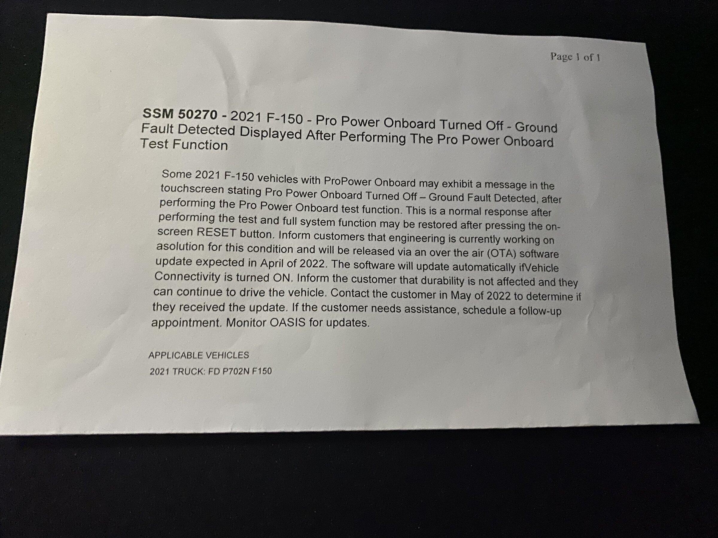 Ford F-150 Lightning Ground fault detected EC8A0E11-F0ED-485D-80B9-C1B9AB8DA23D