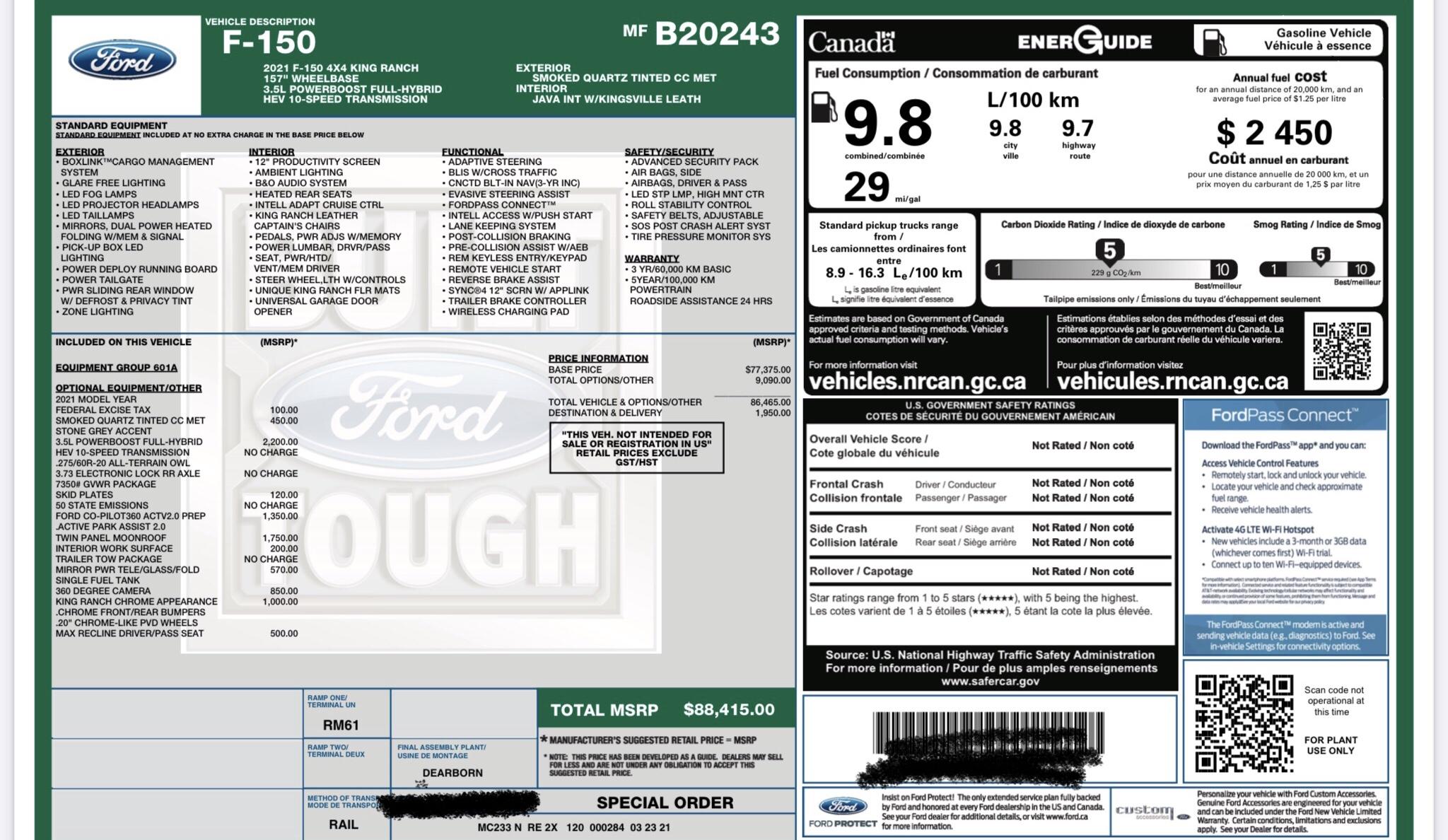 Ford F-150 Lightning 2021 F-150 Payload Stickers EF90B034-6745-4313-82A0-FCC1D0E005E4