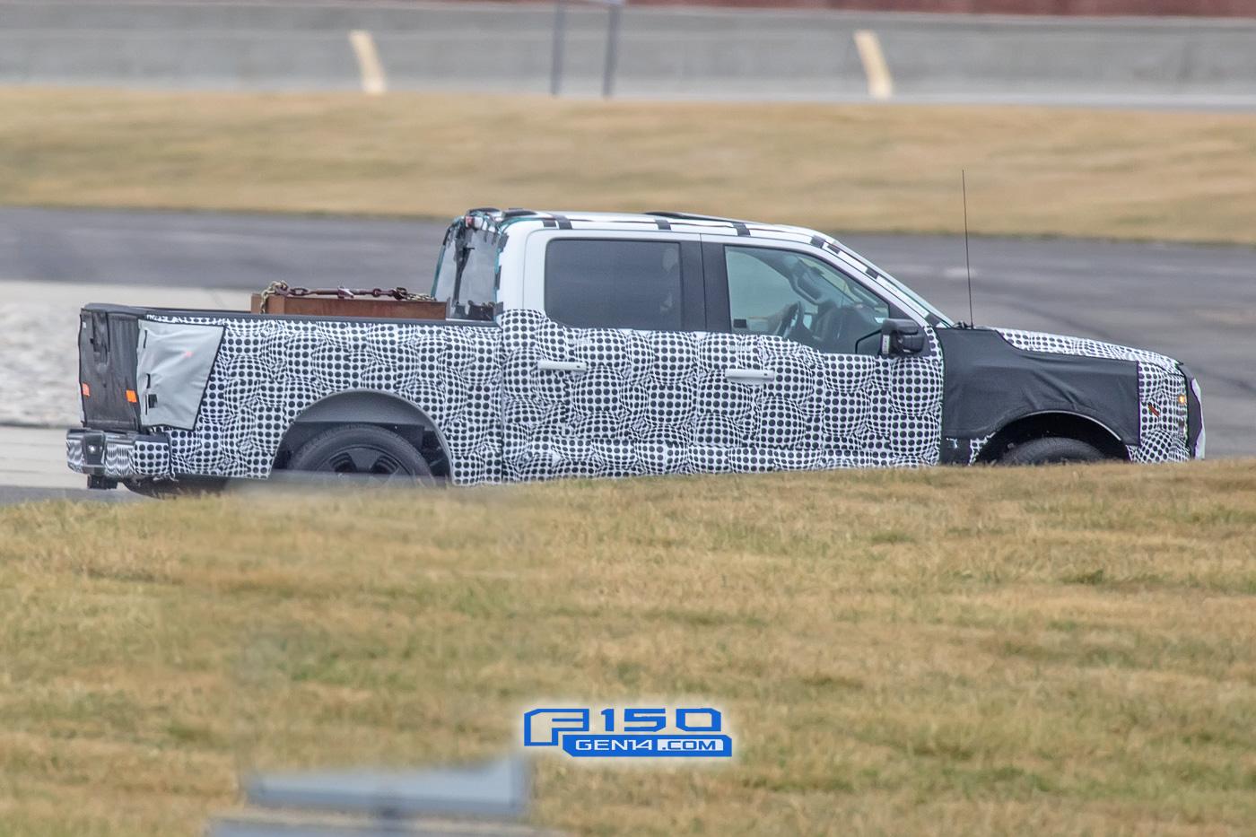 Ford F-150 Lightning Electric F-150 Prototype Caught With Large Mach-E-Style Infotainment Screen ev-f150-electric-mache-large-infotainment-screen-19