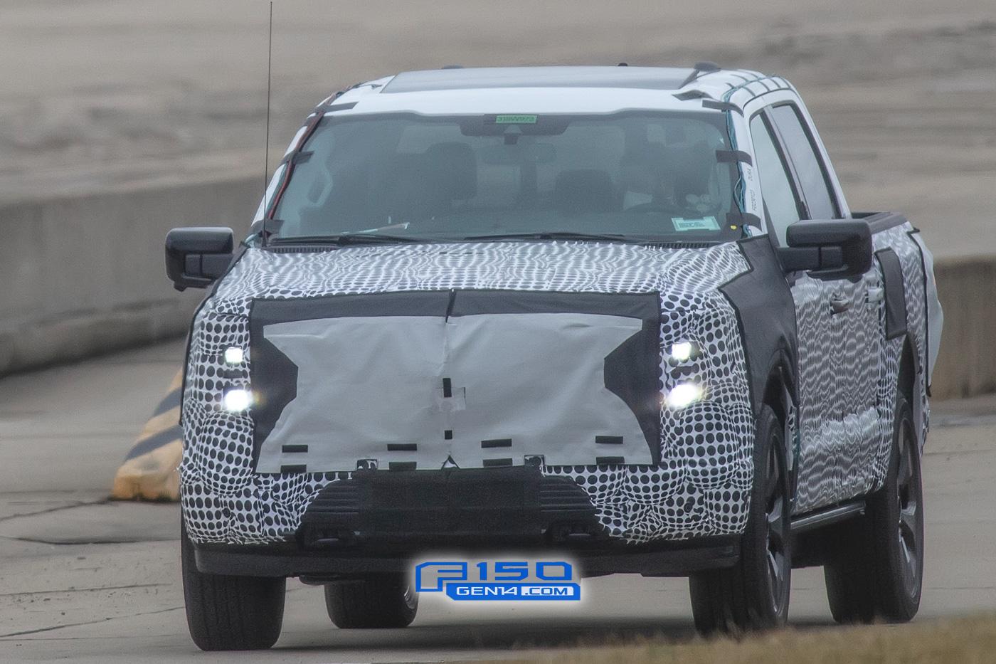 Ford F-150 Lightning Electric F-150 Prototype Caught With Large Mach-E-Style Infotainment Screen ev-f150-electric-mache-large-infotainment-screen-23