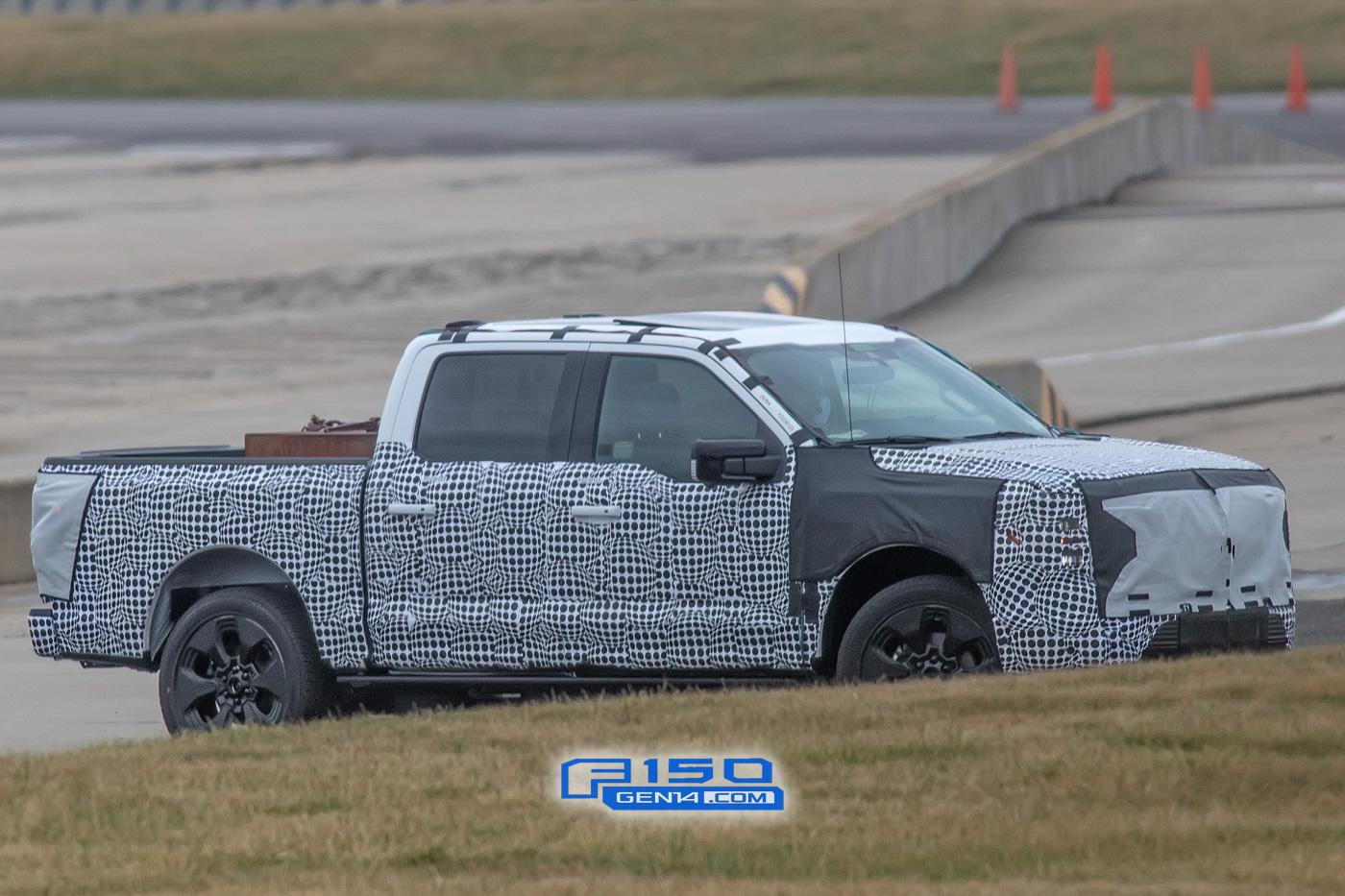 Ford F-150 Lightning Electric F-150 Prototype Caught With Large Mach-E-Style Infotainment Screen ev-f150-electric-mache-large-infotainment-screen-25