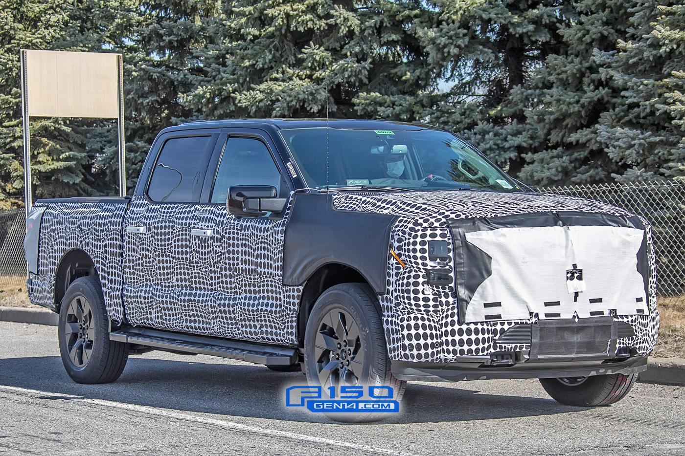 Ford F-150 Lightning Electric F-150 Prototype Caught With Large Mach-E-Style Infotainment Screen ev-f150-electric-mache-large-infotainment-screen-5