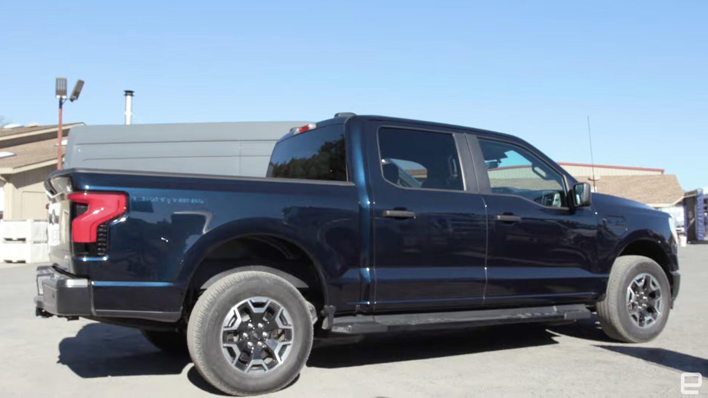 Ford F-150 Lightning Video: Ridealong in F-150 Lightning w/ look at Antimatter Blue & Iconic Silver colors F-150 Lightning Antimatter Blue 3