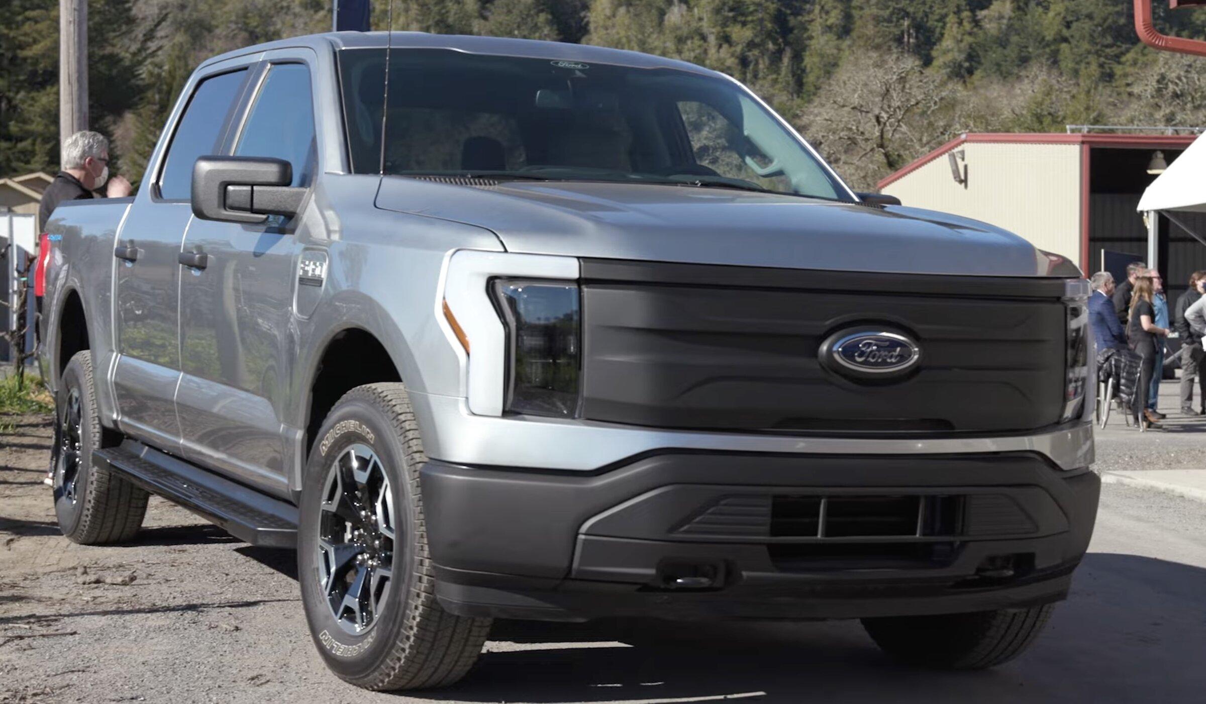 Ford F-150 Lightning Video: Ridealong in F-150 Lightning w/ look at Antimatter Blue & Iconic Silver colors F-150 Lightning Iconic Silver 3