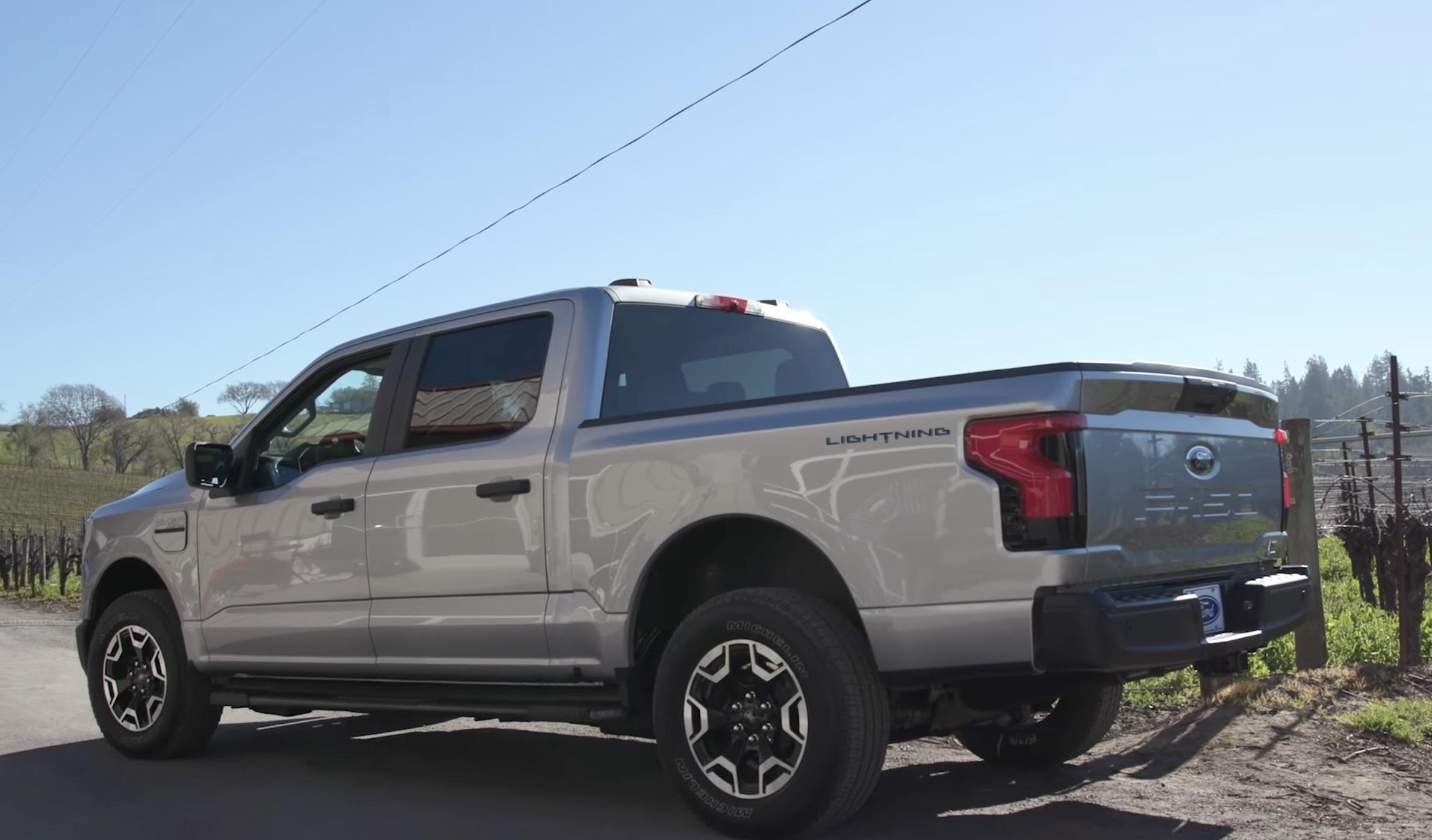 Ford F-150 Lightning Video: Ridealong in F-150 Lightning w/ look at Antimatter Blue & Iconic Silver colors F-150 Lightning Iconic Silver 4