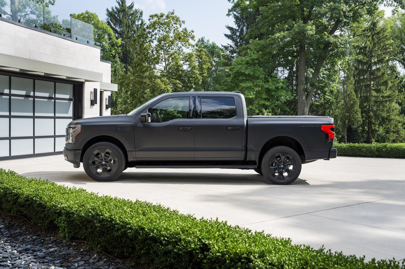 Ford F-150 Lightning New F-150 Lightning Platinum Black Limited Edition Revealed F-150 Lightning Platinum Black Hero