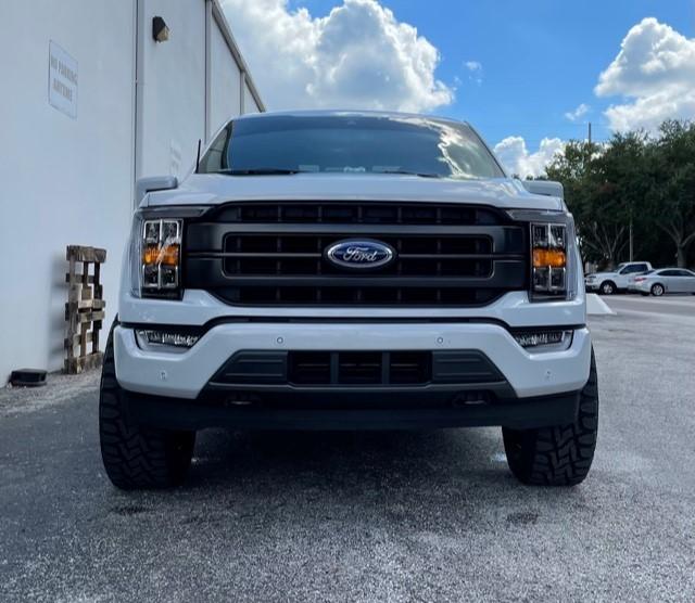 Ford F-150 Lightning 2021 Lariat Space White 4x4 Sport Leveled Fuel Rouge 20 x 9 Toyo OC RT 295 60 R20 F150 4