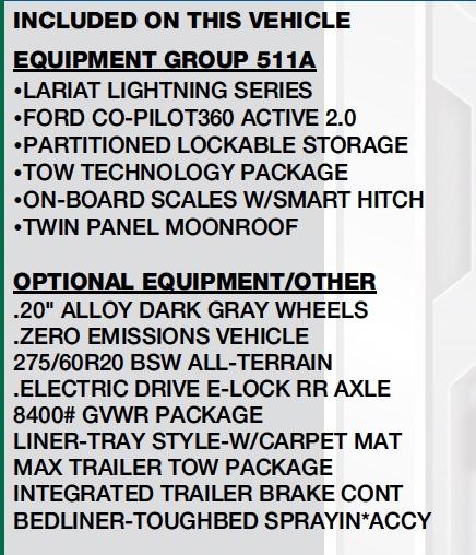 Ford F-150 Lightning 2022 Lariat, ER, loaded f150 accessories