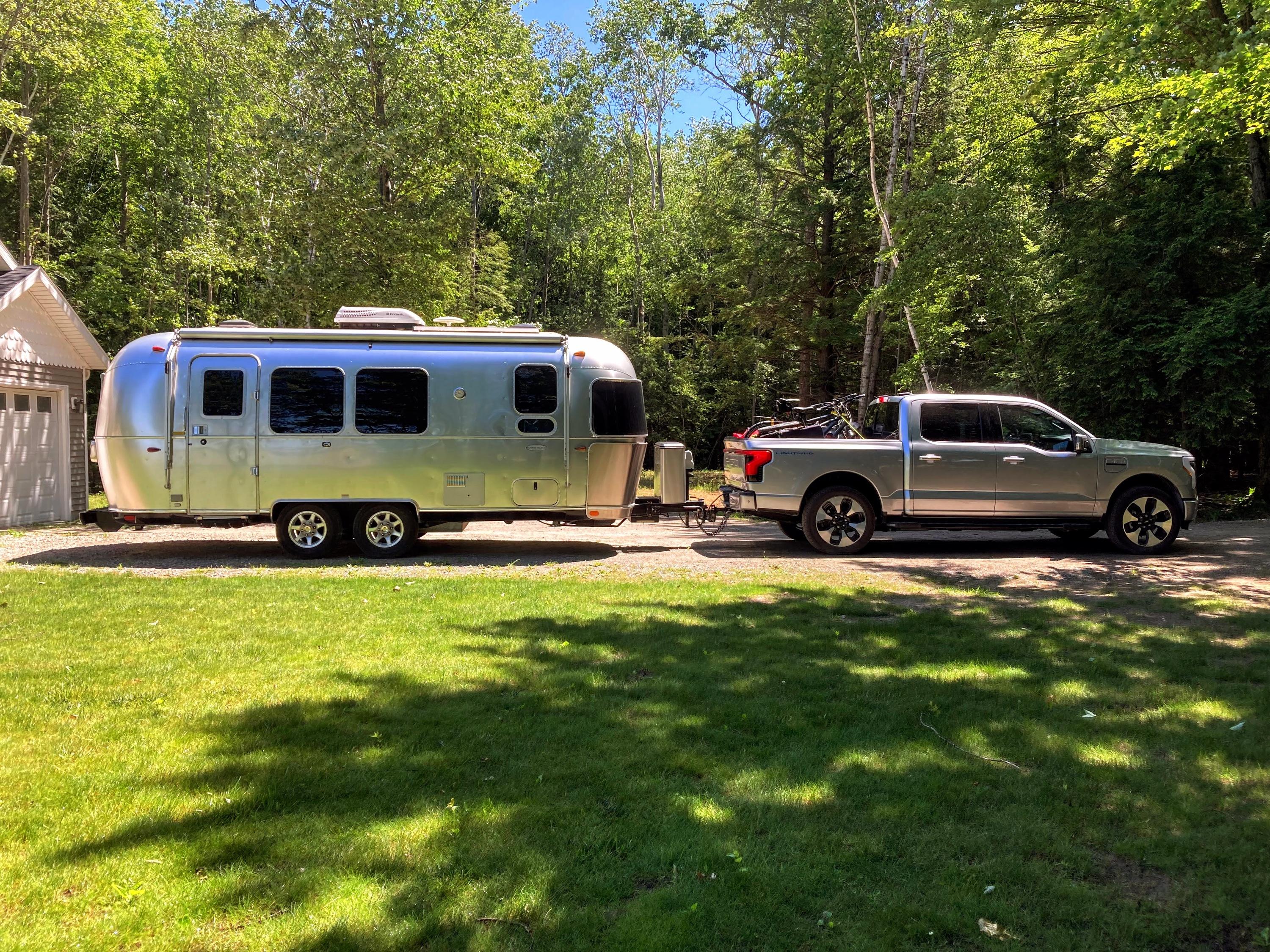 Ford F-150 Lightning 300 Mile Trip to Frankfort with the Lightning - Thoughts and Stats with the Airstream in tow f150-b10