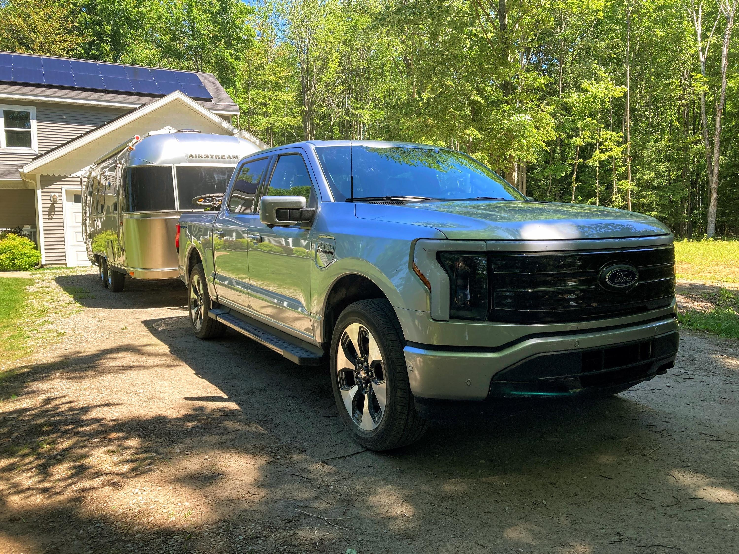 Ford F-150 Lightning 300 Mile Trip to Frankfort with the Lightning - Thoughts and Stats with the Airstream in tow f150-b11