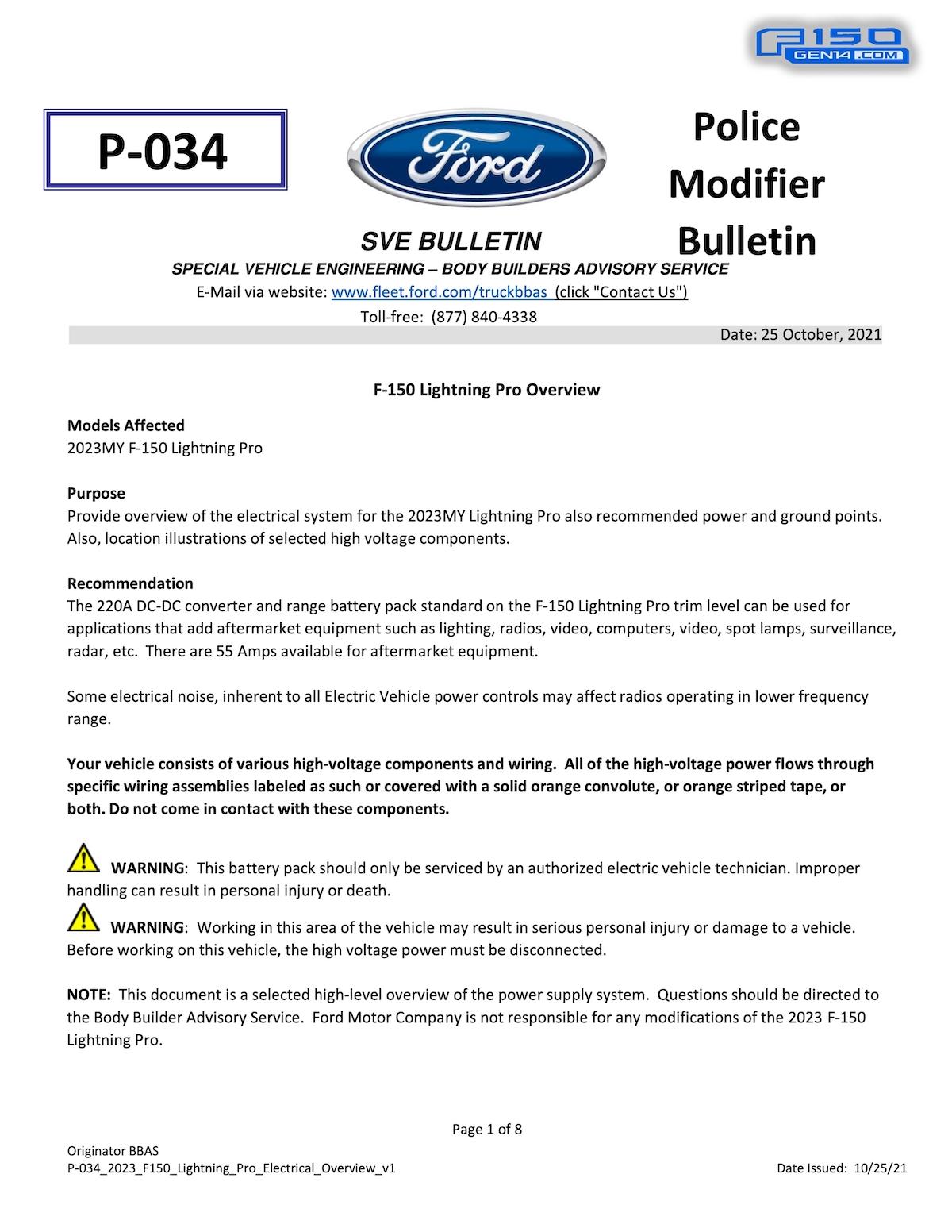 Ford F-150 Lightning F-150 Lightning Electrical System Overview – w/ 12v Battery, Power and Ground Points f150-lightning-electrical-system-overview-1