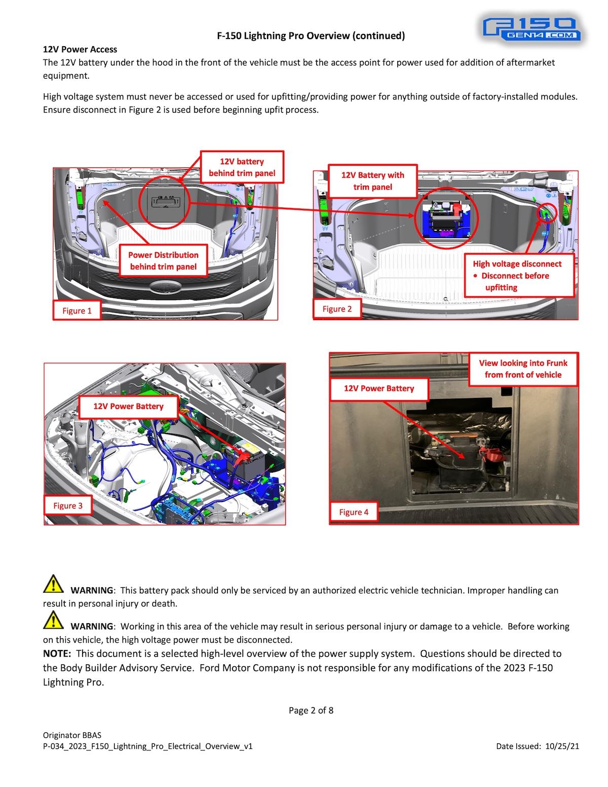 Ford F-150 Lightning F-150 Lightning Electrical System Overview – w/ 12v Battery, Power and Ground Points f150-lightning-electrical-system-overview-2