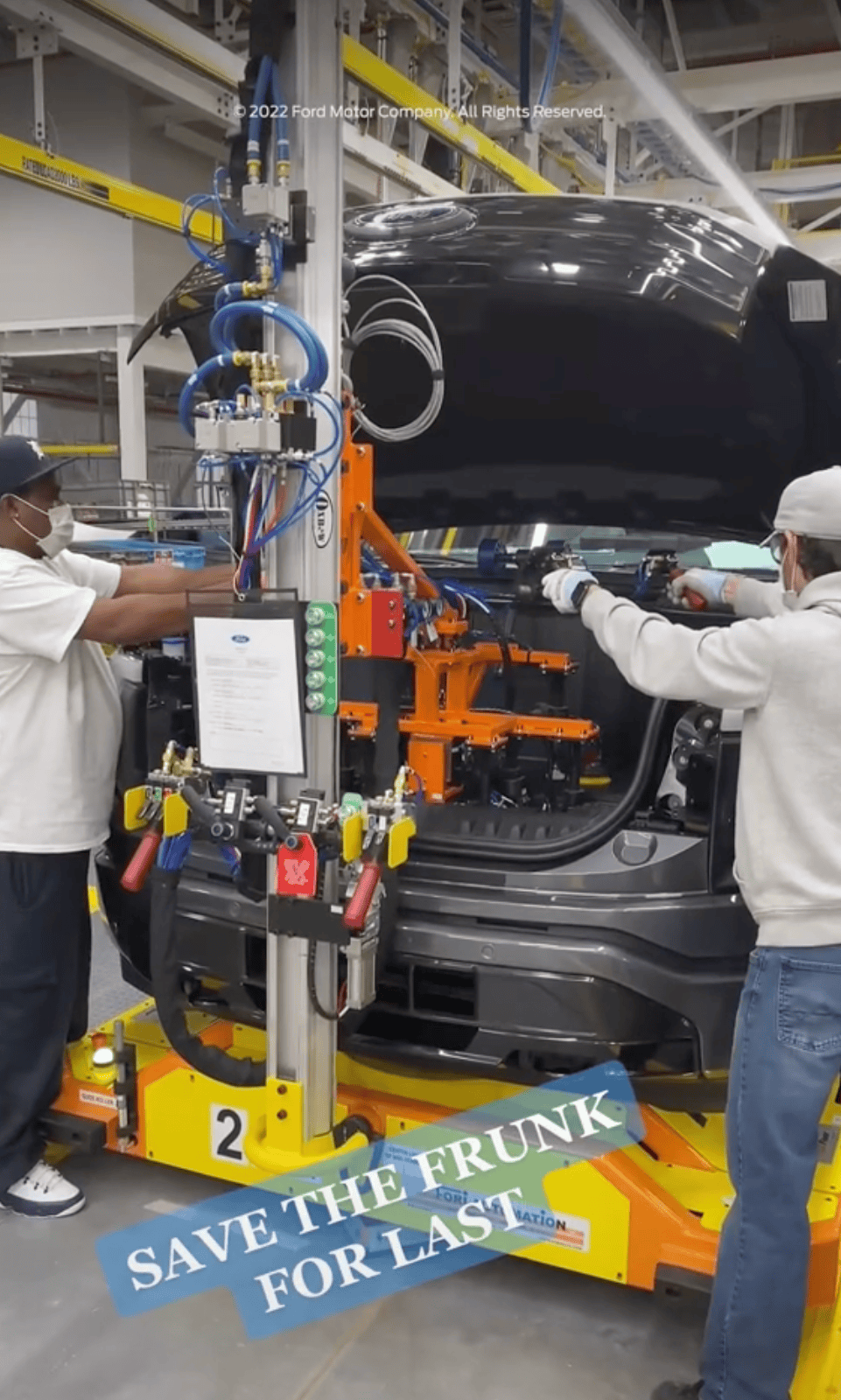 Ford F-150 Lightning F-150 Lightning Production Assembly Plant Video Shared by Ford on Tiktok f150 lightning production assembly line plant 2