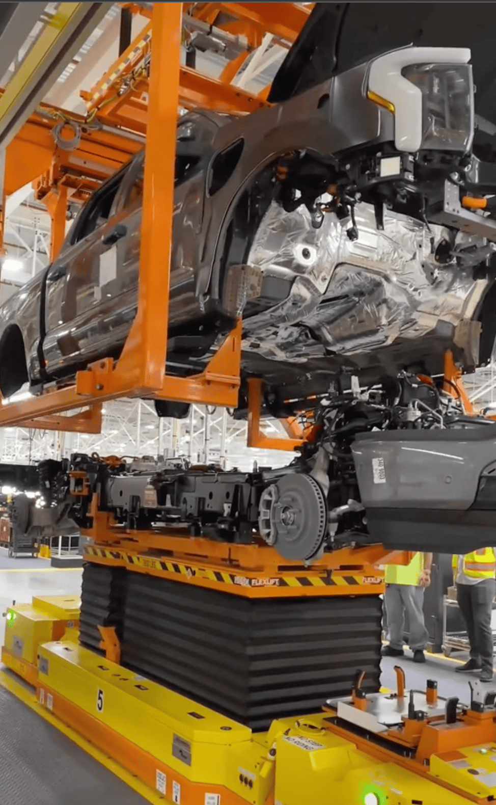 Ford F-150 Lightning F-150 Lightning Production Assembly Plant Video Shared by Ford on Tiktok f150 lightning production assembly line plant 3