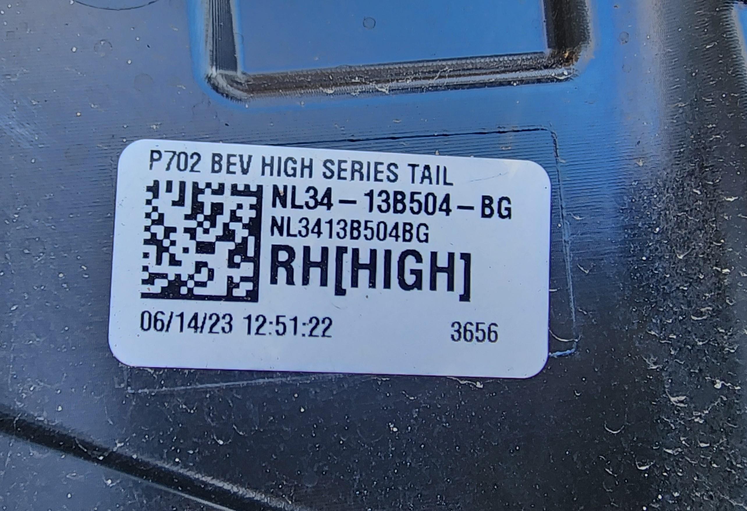 Ford F-150 Lightning 2023 F150 Lightning Platinum needs tail light driver side replacement f150tail