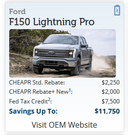 Ford F-150 Lightning Connecticut (CHEAPR) BEV Rebate Incentives for Extended Lightning Pros? firefox_yMcxIKw9Af