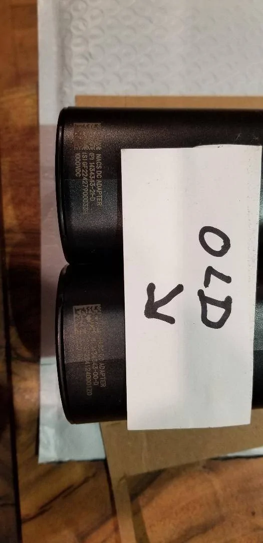 Ford F-150 Lightning Tesla NACS Adapter Recall / Replacement Notice (10/24/24) Ford new NACS replacement adapter and old NACS adapter - markings comparison