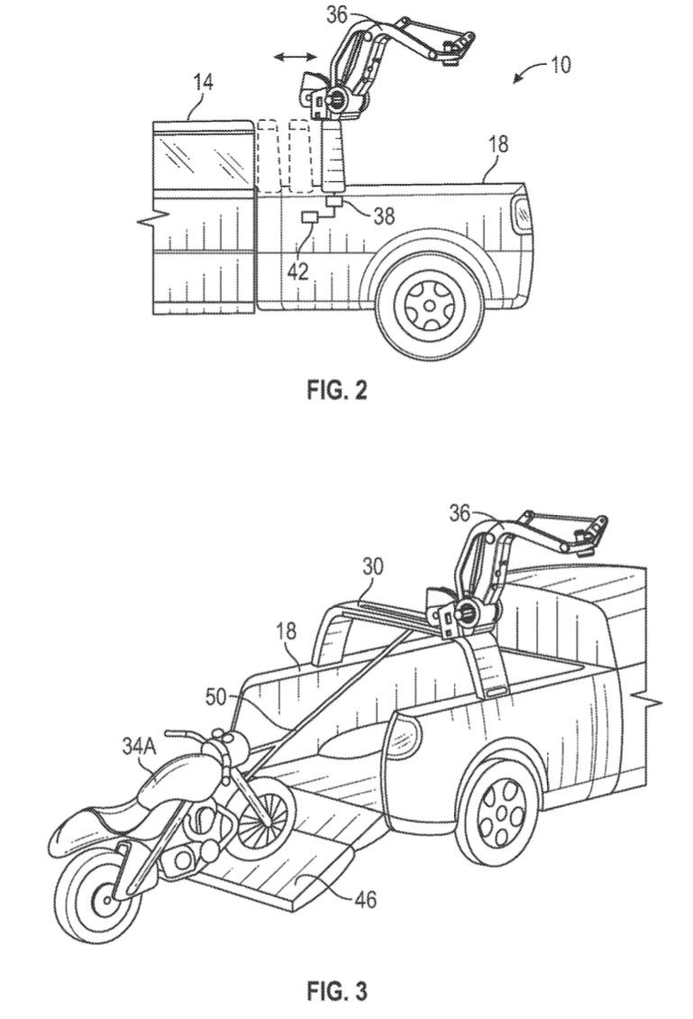 Ford F-150 Lightning Project T3 Electric Truck Design Previewed in Ford Patent Filing? Ford-Pickups-Crossbars-With-Lift-Assists-Patent-003-1