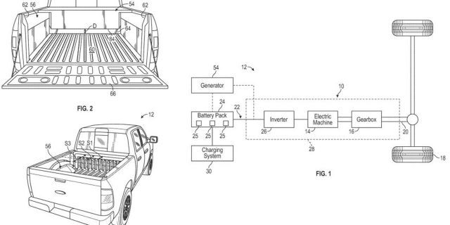 Ford F-150 Lightning Patent shows how electric F-150 EV could be powered by gasoline GENERATOR-1