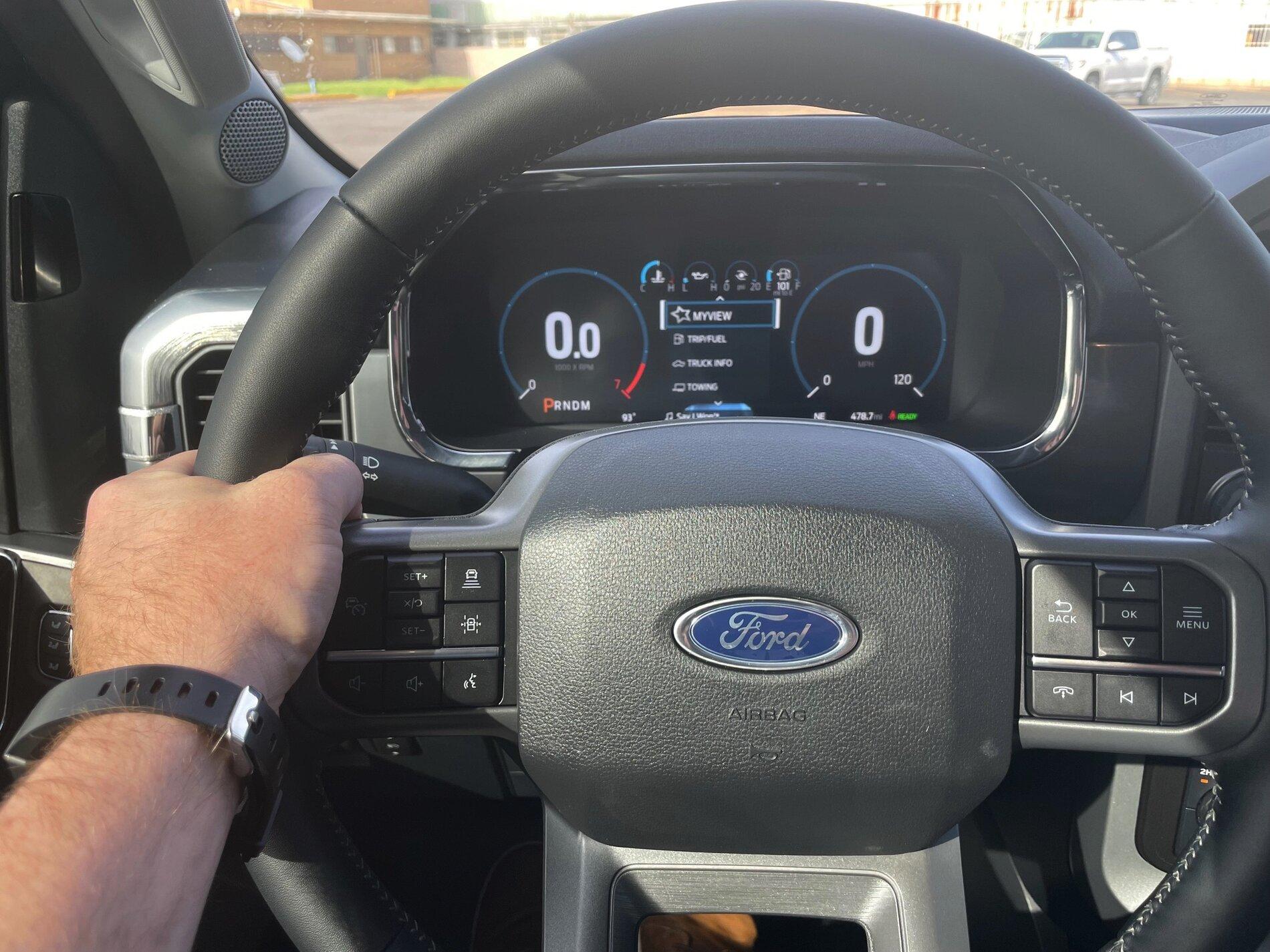 Ford F-150 Lightning Getting Lane Centering to Work Properly Hands Pos 1