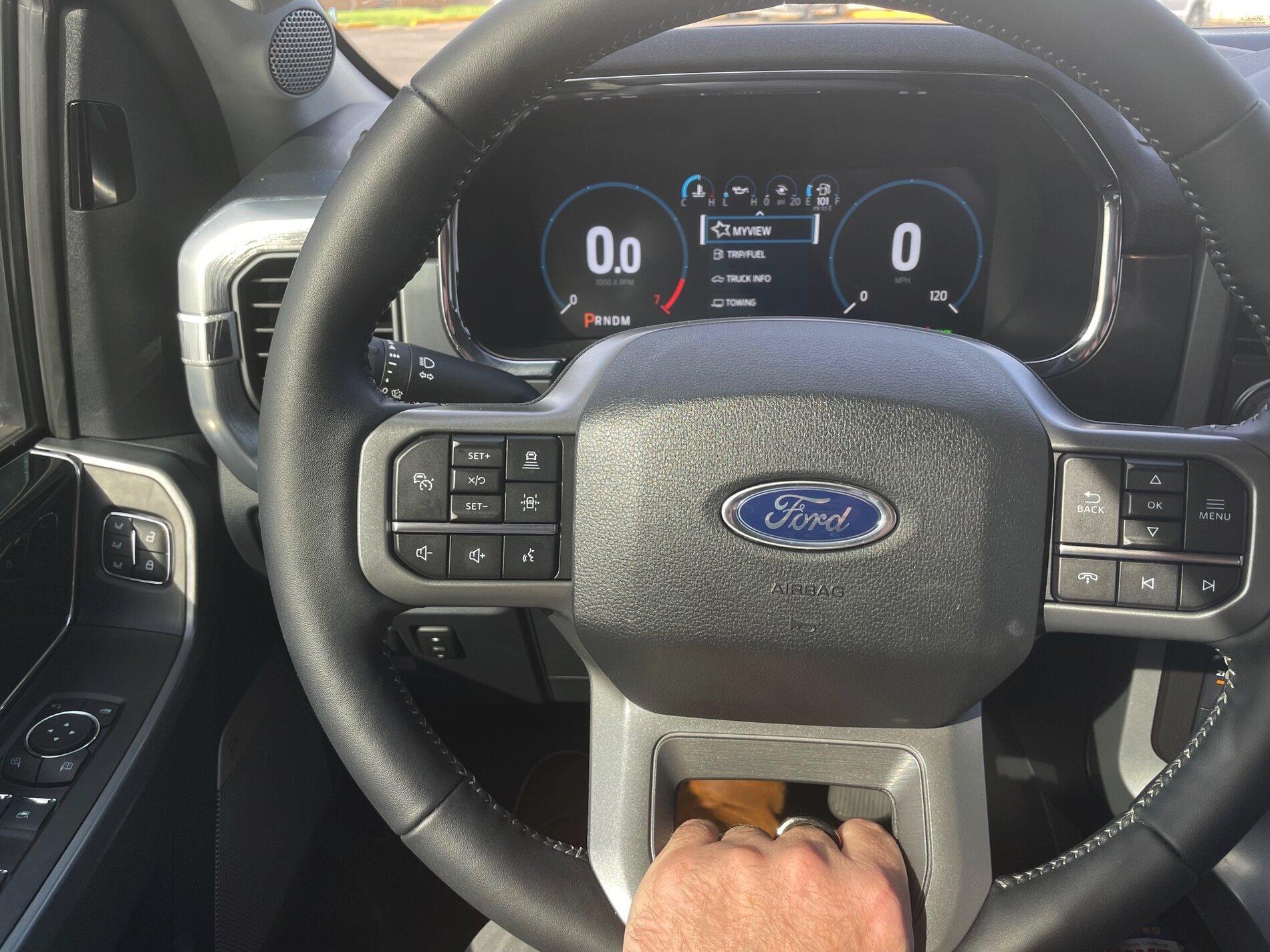 Ford F-150 Lightning Getting Lane Centering to Work Properly Hands Pos 2