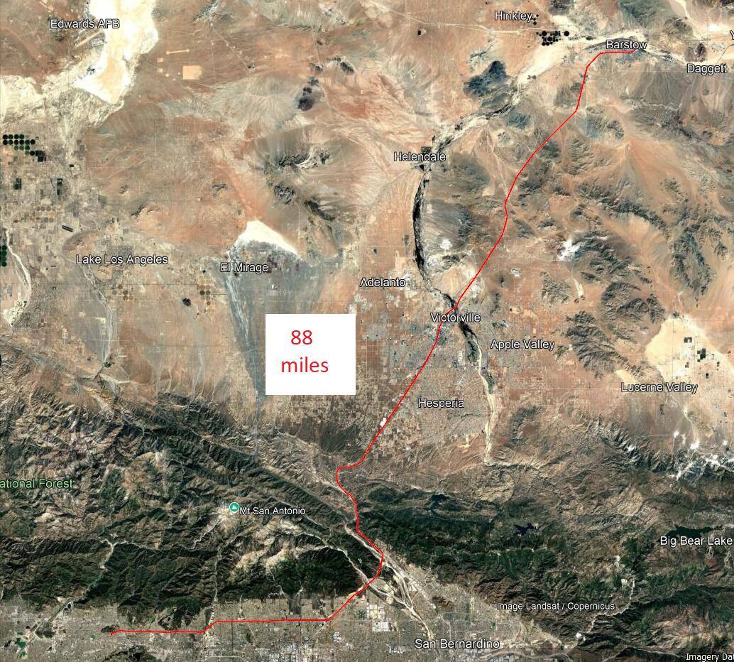 Ford F-150 Lightning 603 mile drive mostly in the SoCal desert Home to Barstow route