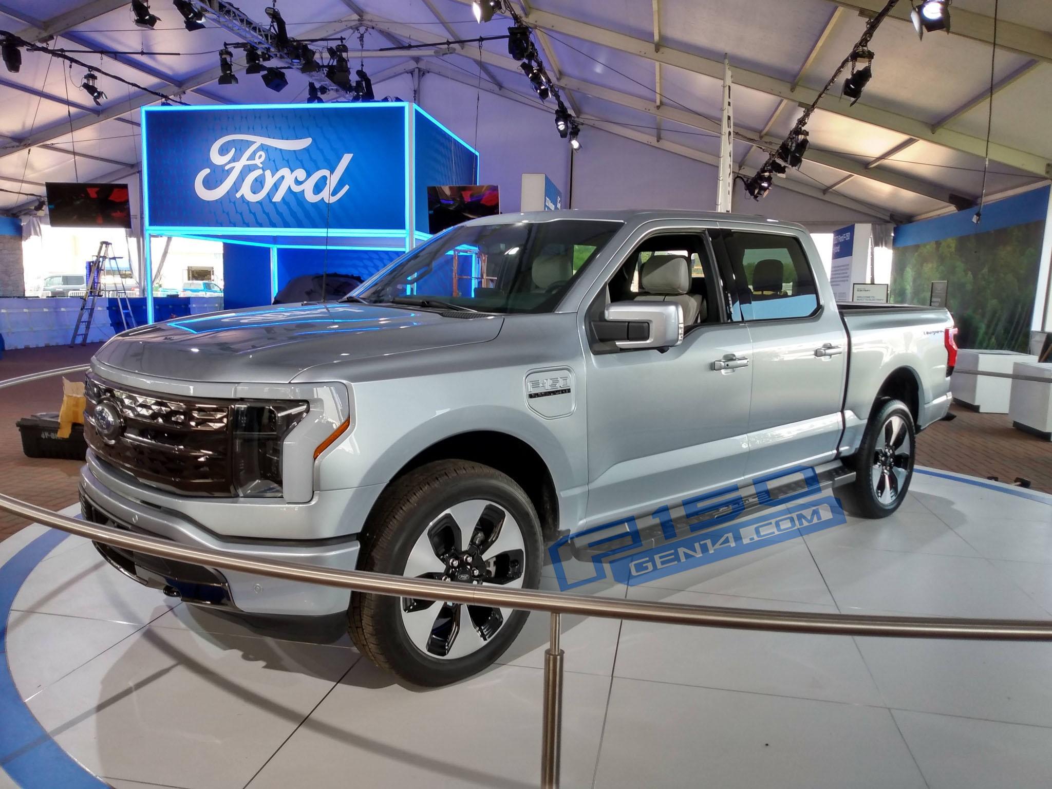 Ford F-150 Lightning Inside Rouge Factory: Atlas Blue, Stone Gray, Oxford White F-150 Lightning + bonus Iced Blue Silver pics Iced Blue Silver F-150 Lightnin