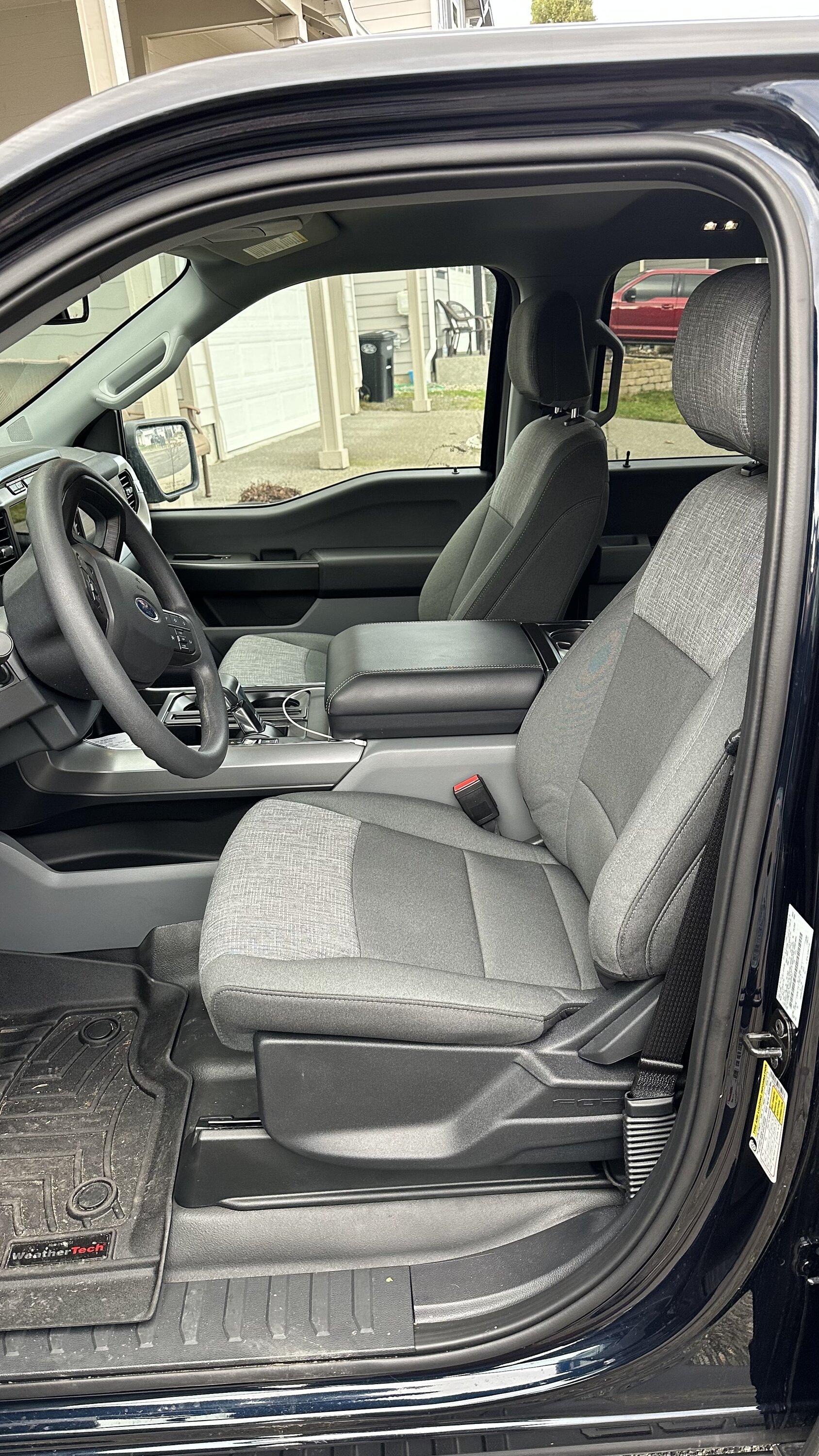 Ford F-150 Lightning Changed Pro Seats to XLT Seats by changing OEM seat covers IMG-5724