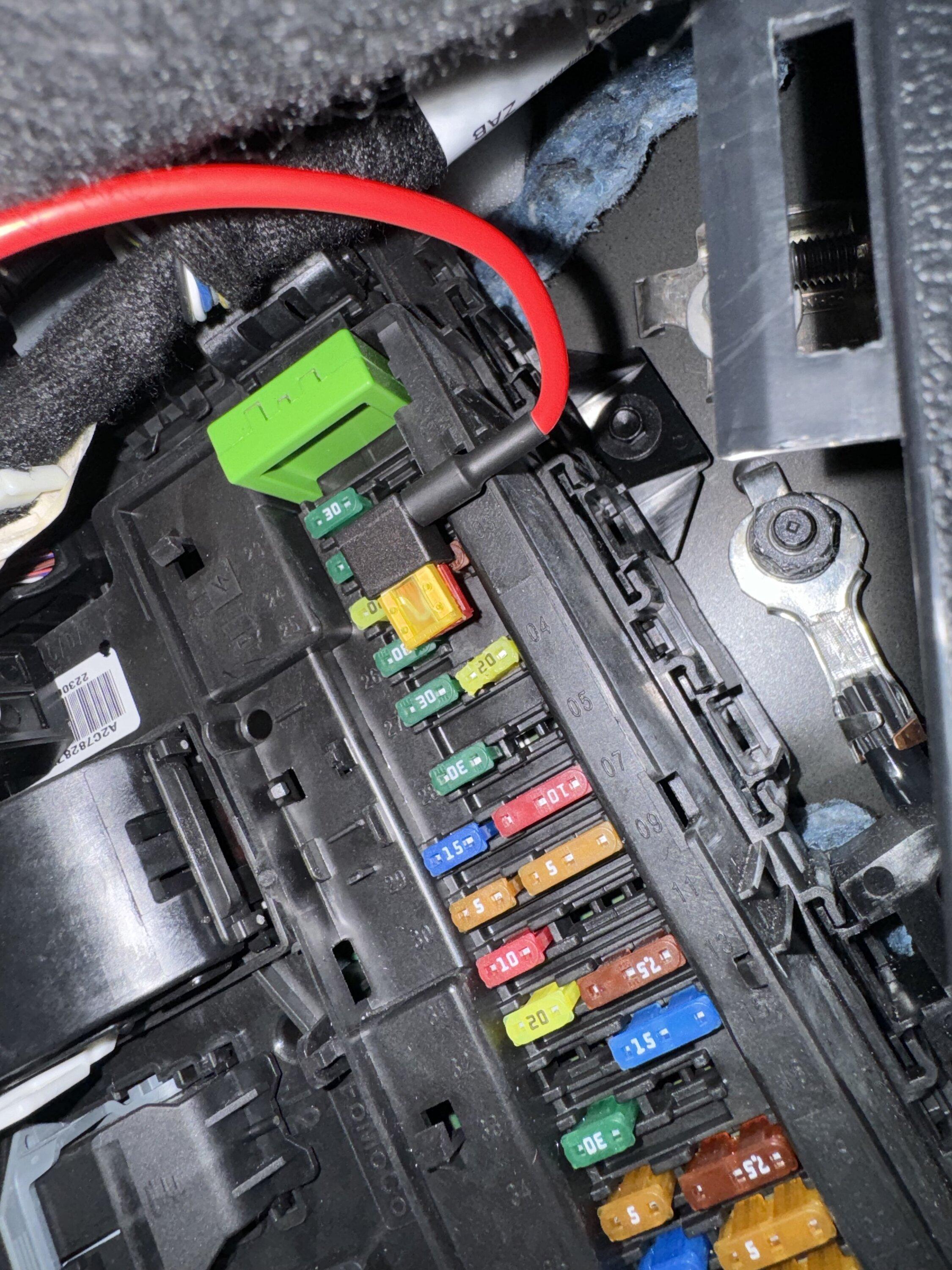 Ford F-150 Lightning Blackvue battery b-130x install IMG_0070