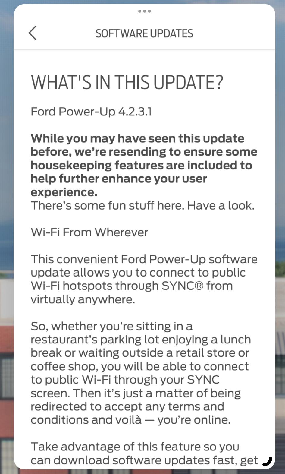 Ford F-150 Lightning Ford Power-Up 4.2.3.1 WiFi catch-up IMG_0088