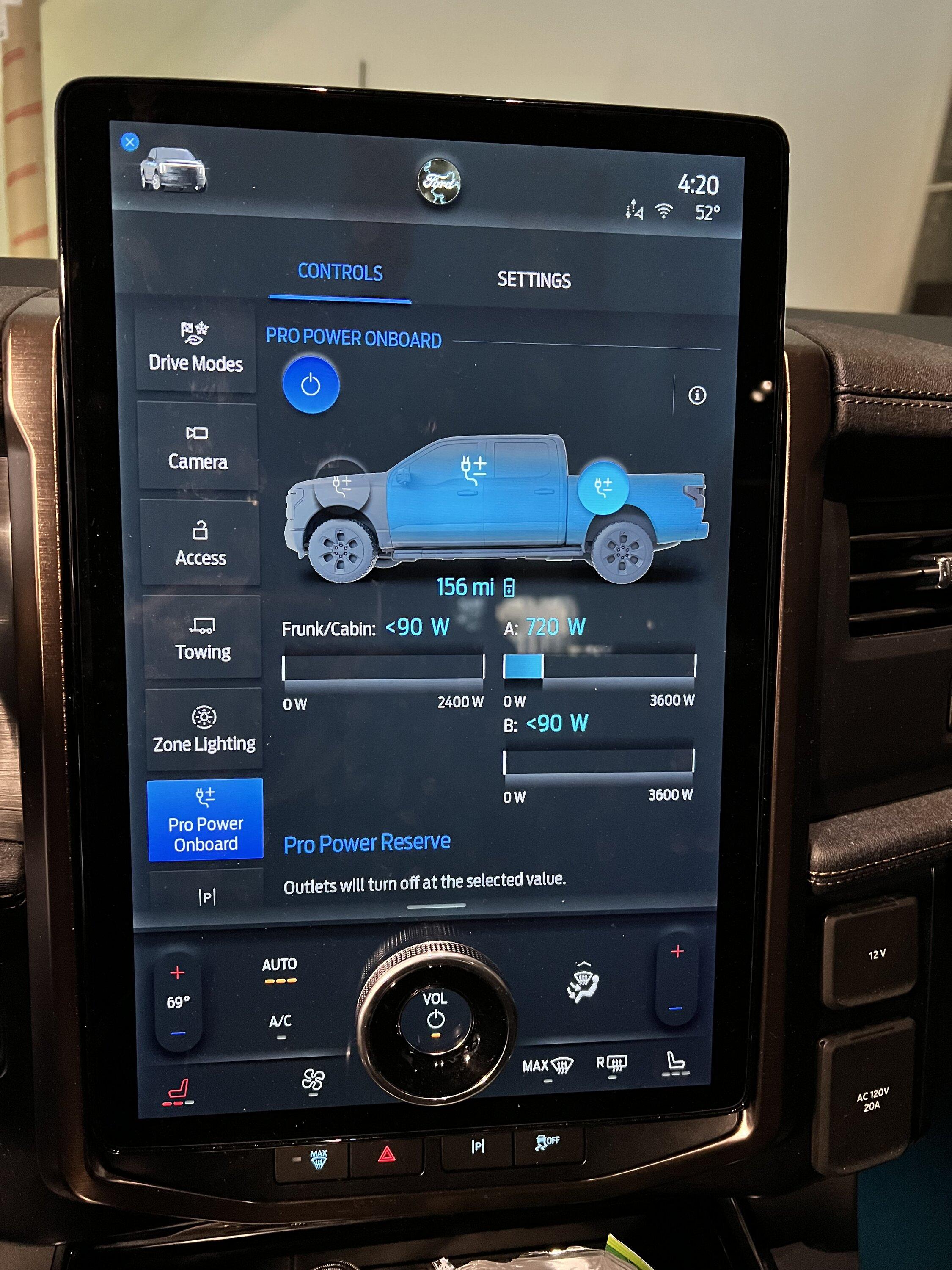 Ford F-150 Lightning After update screen layout totally FUBAR IMG_0156
