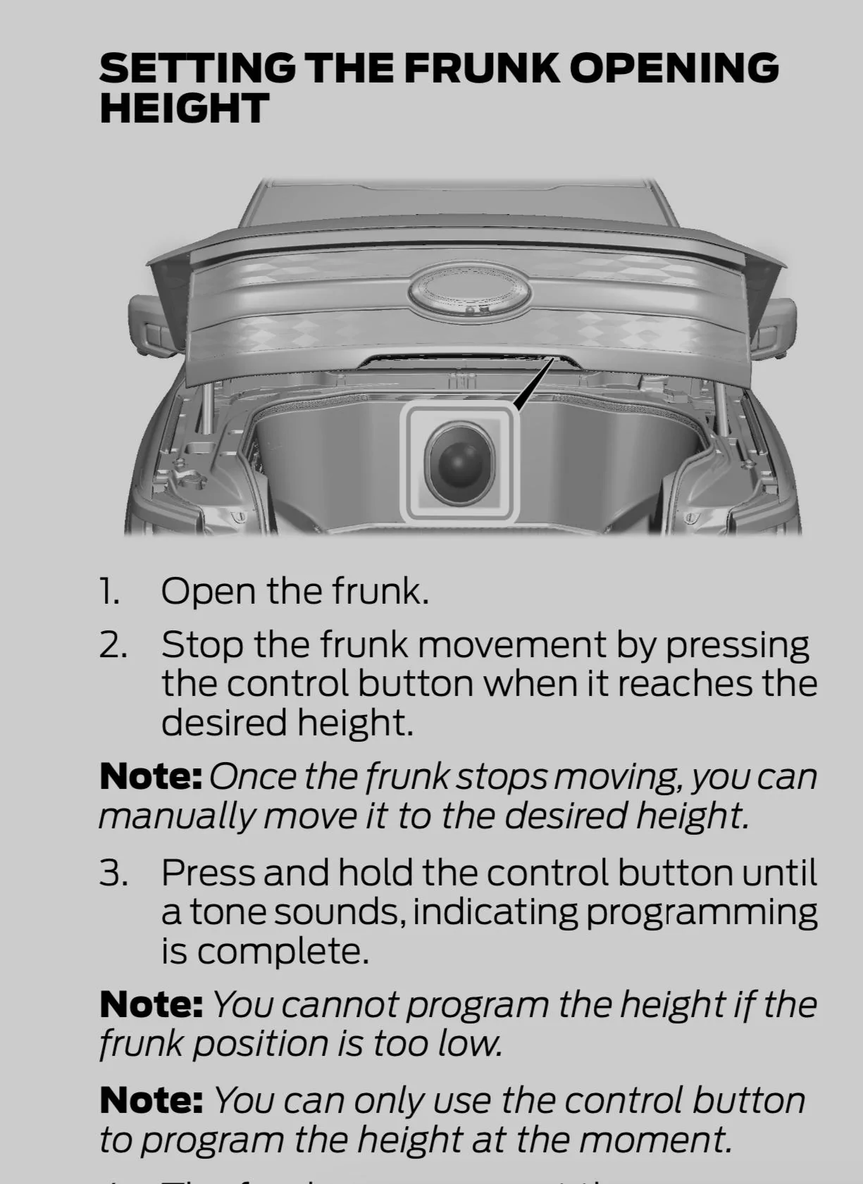 Frunk open limit? Ford Lightning Forum For F150 Lightning EV Pickup