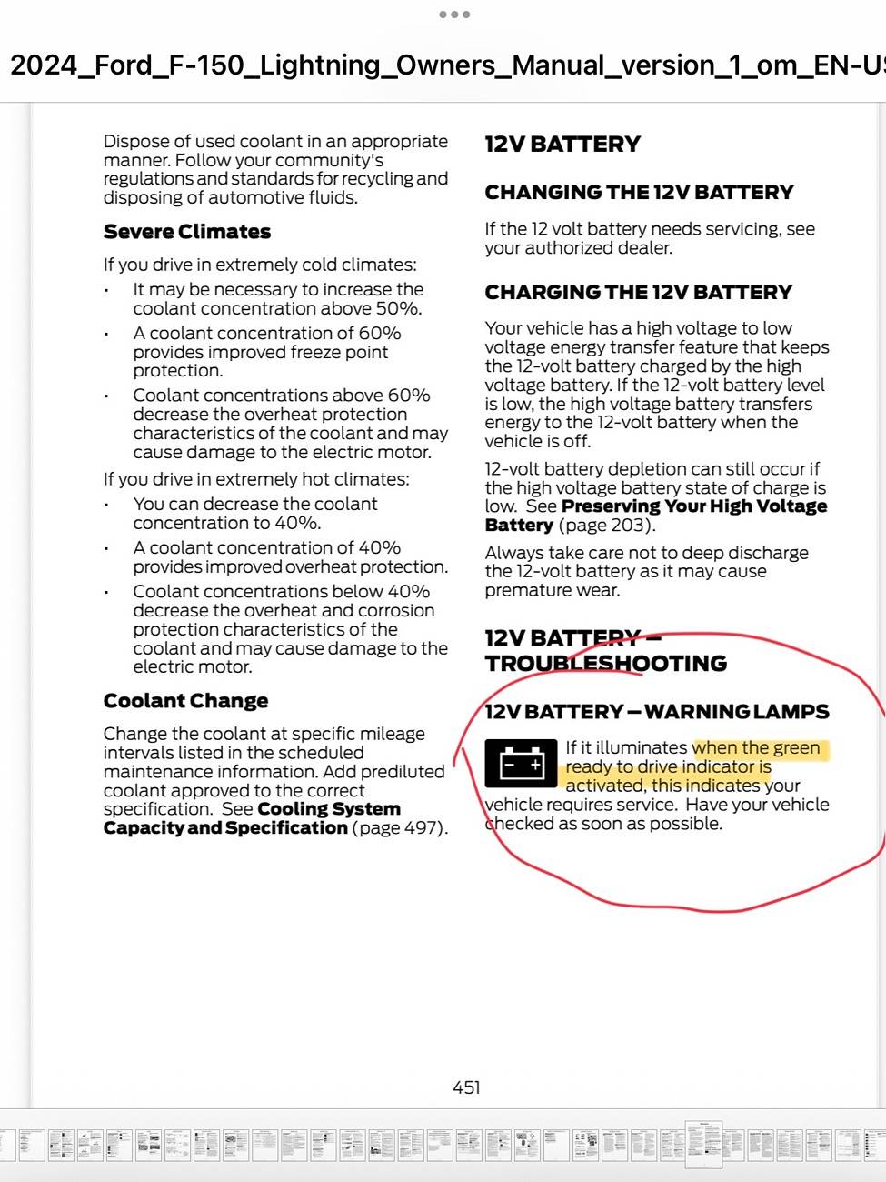 Ford F-150 Lightning 12 volt battery indication - issue? IMG_0406