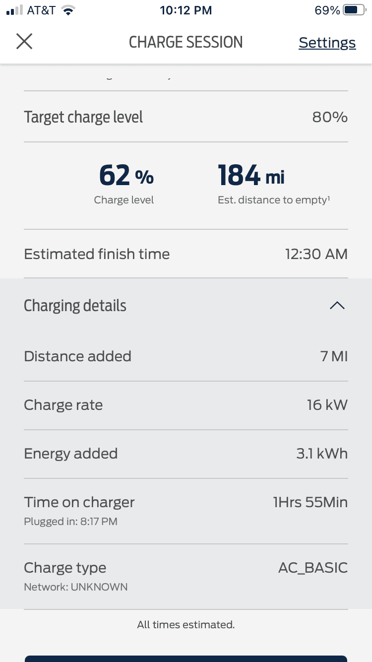 Ford F-150 Lightning Charging times no longer available IMG_0468