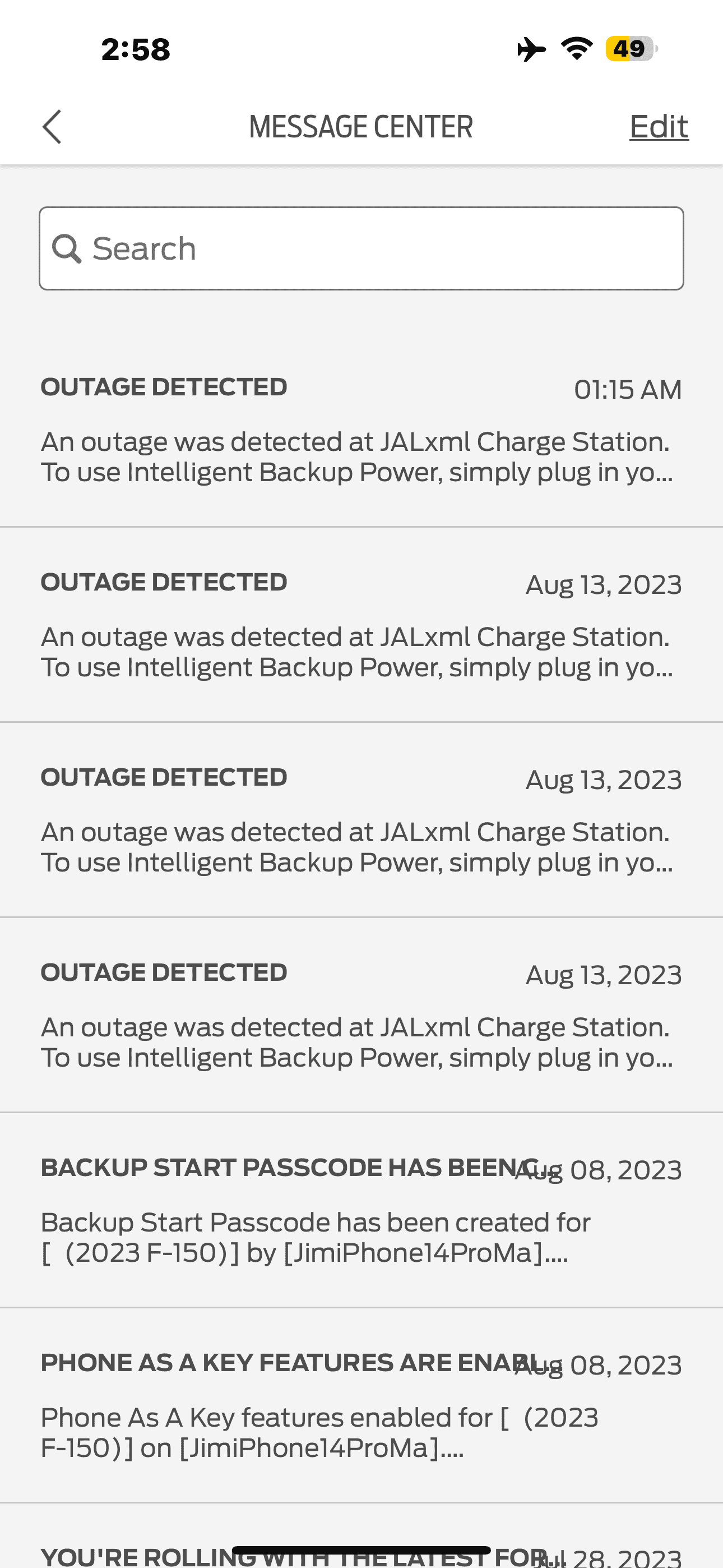 Ford F-150 Lightning Outage Detected - Backup Power Unavailable IMG_0628.PNG