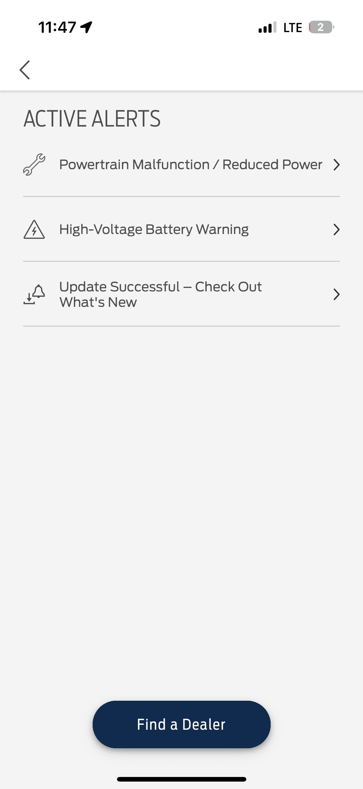 Ford F-150 Lightning Stop Driving Immediately: high voltage battery and power train warning IMG_0645