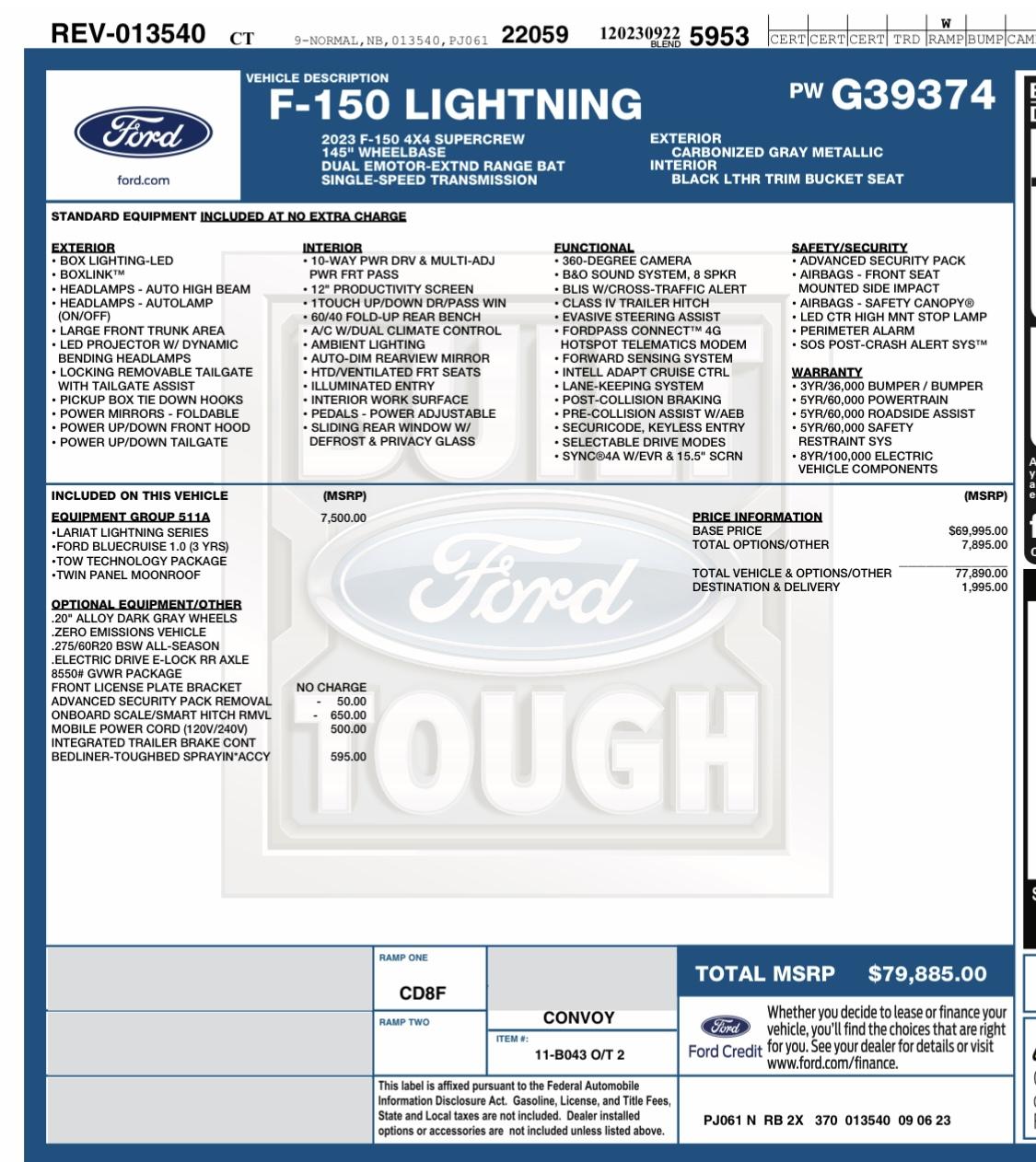 Ford F-150 Lightning F-150 Lightning Cash Rebate Incentives Offered on New Sales/Leases Until January 2024 IMG_0882